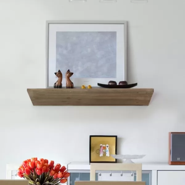 Shelves-Kirkland's Home Natural Wedge Wood Small Floating Shelf