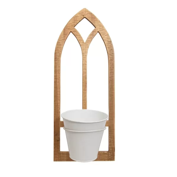 Wall Storage-Kirkland's Home Natural Wood Arch Frame Wall Planter