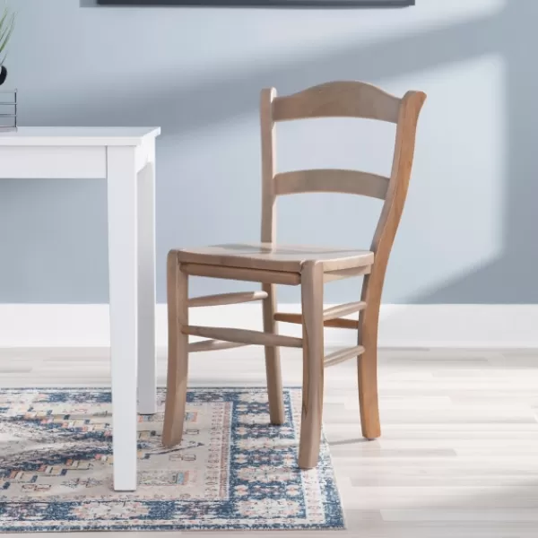 Dining Chairs-Kirkland's Home Natural Wood Farmhouse Dining Chairs, Set Of 2 Tan