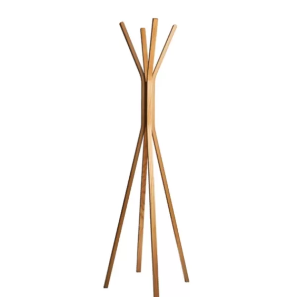 Entryway Furniture-Kirkland's Home Natural Wooden Tripod Leg Coat Rack