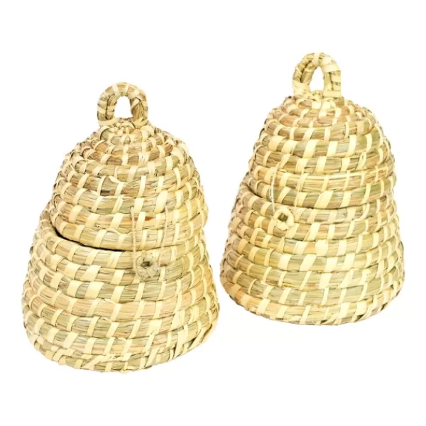 Baskets & Boxes-Kirkland's Home Natural Woven Beehive Coil Basket Tan