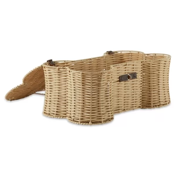Baskets & Boxes-Kirkland's Home Natural Woven Bone Shaped Basket, 24 In. Tan