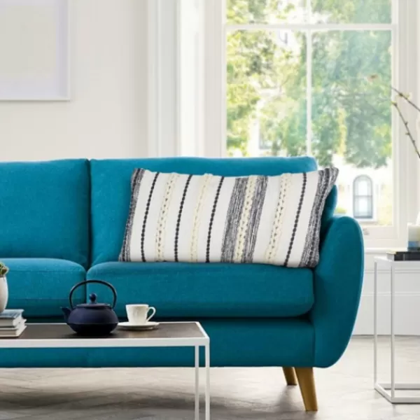 Pillows-Kirkland's Home Navy And White Braided Accent Pillow Blue