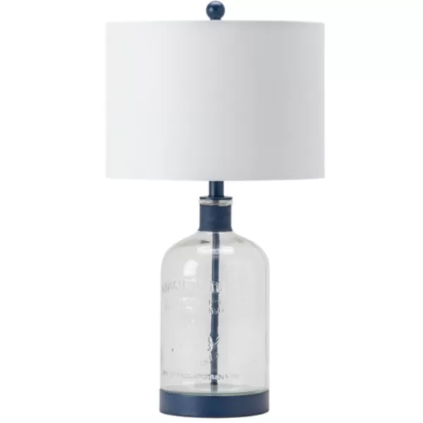 Table Lamps-Kirkland's Home Navy Metal And Glass Jar Table Lamp White