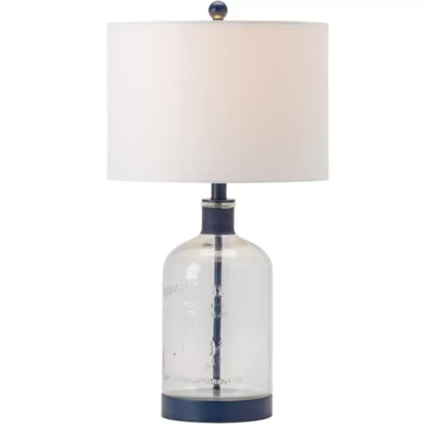 Table Lamps-Kirkland's Home Navy Metal And Glass Jar Table Lamp White
