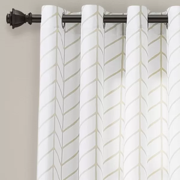 Curtains & Drapes-Kirkland's Home Neutral Chevron 2-Pc. Curtain Panel Set, 84 In. Tan