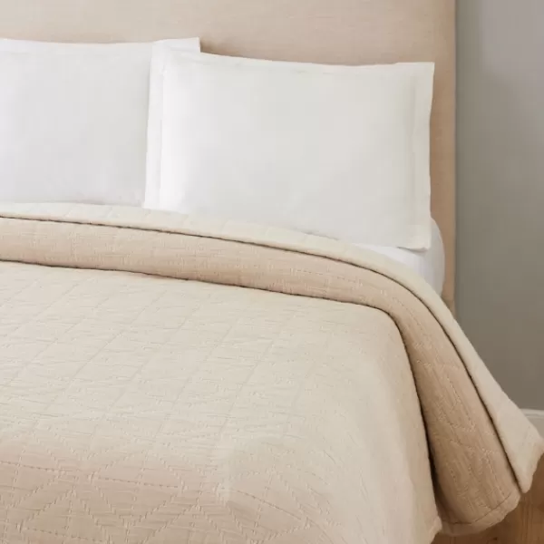 Bedspreads & Coverlets-Kirkland's Home Neutral Maren King Bed Blanket Tan