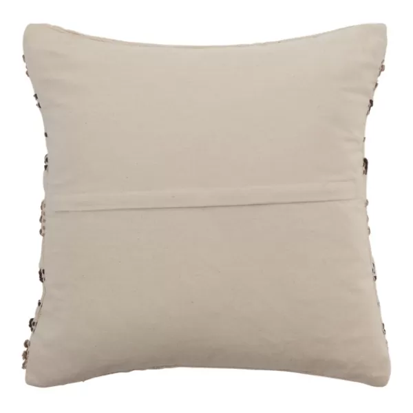 Pillows-Kirkland's Home Neutral Striped Woven Square Throw Pillow Tan