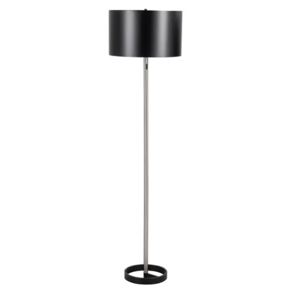 Floor Lamps-Kirkland's Home Nickel And Metal Shade Floor Lamp Black