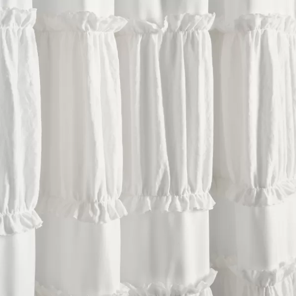 Curtains & Drapes-Kirkland's Home Norah Ruffle Curtain Panel Set, 84 In. White