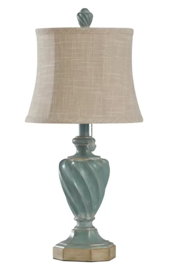 Table Lamps-Kirkland's Home Ocean Blue And Gold Table Lamp Tan