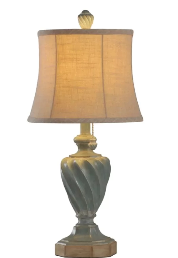 Table Lamps-Kirkland's Home Ocean Blue And Gold Table Lamp Tan