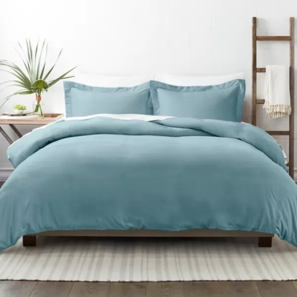 Duvets-Kirkland's Home Ocean Solid 3-Pc. Twin Duvet Cover Set Blue
