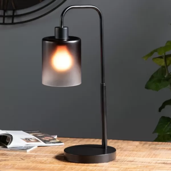 Table Lamps-Kirkland's Home Ombre Smoke Glass Task Lamp Gray