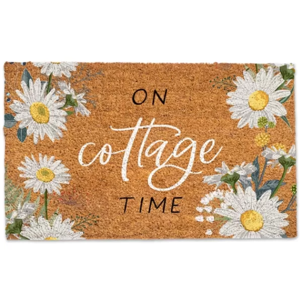 Doormats-Kirkland's Home On Cottage Time Doormat Tan/White