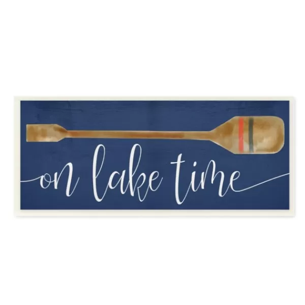 Wall Plaques-Kirkland's Home On Lake Time Wall Plaque Blue