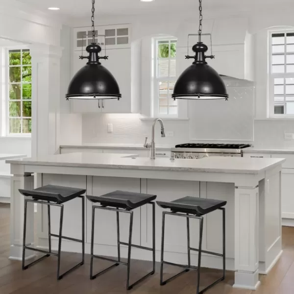 Bar Stools & Counter Height Stools-Kirkland's Home Onyx Modern Metal Curve Seat Bar Stool Black