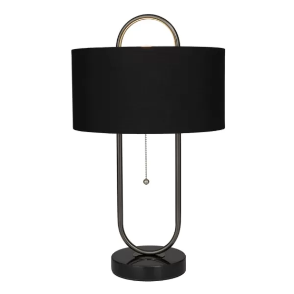 Table Lamps-Kirkland's Home Open Metal Loop Table Lamp Black