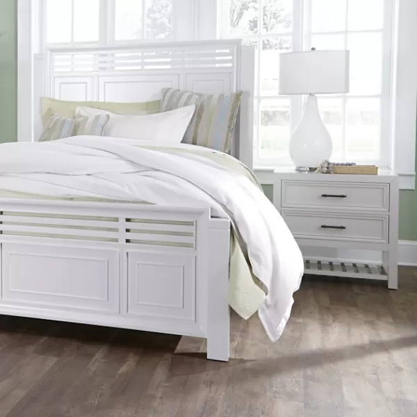 Nightstands-Kirkland's Home Open Slat Serena Nightstand White