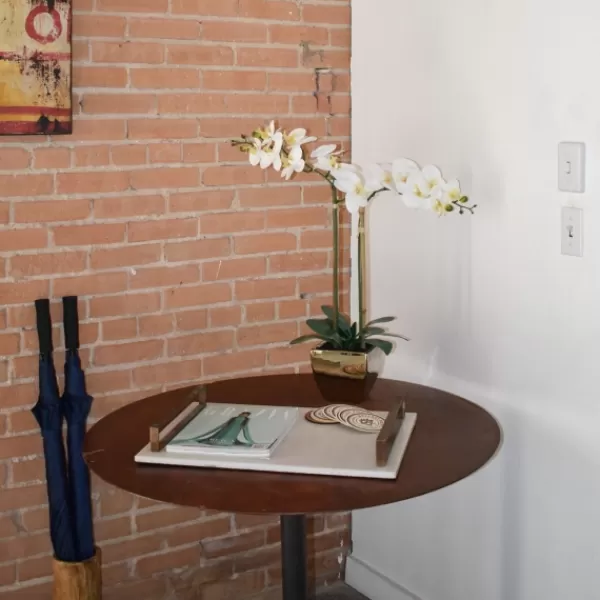 Arrangements & Greenery-Kirkland's Home Orchid Arrangement In Gold Pot White/Gold