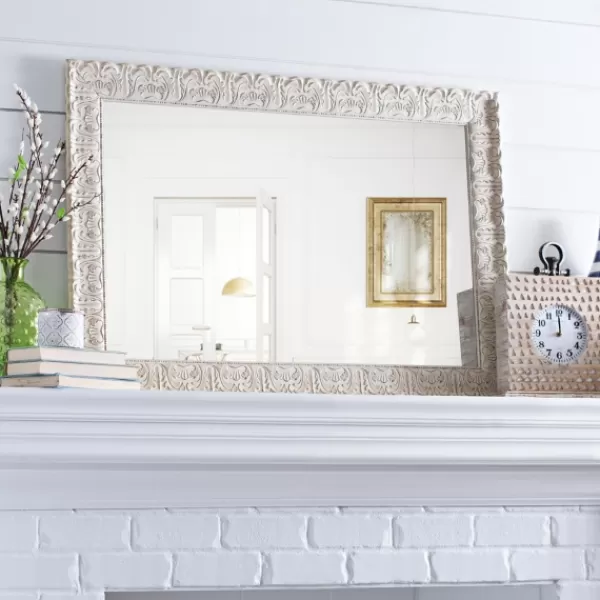 Framed Mirrors-Kirkland's Home Ornate Ivory Framed Mirror, 30.5X42.5 In.