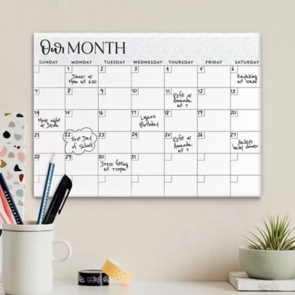 Wall Storage-Kirkland's Home Our Month Acrylic Dry Erase Board White