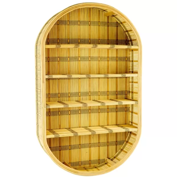 Shelves-Kirkland's Home Oval Rattan Wall Shelf