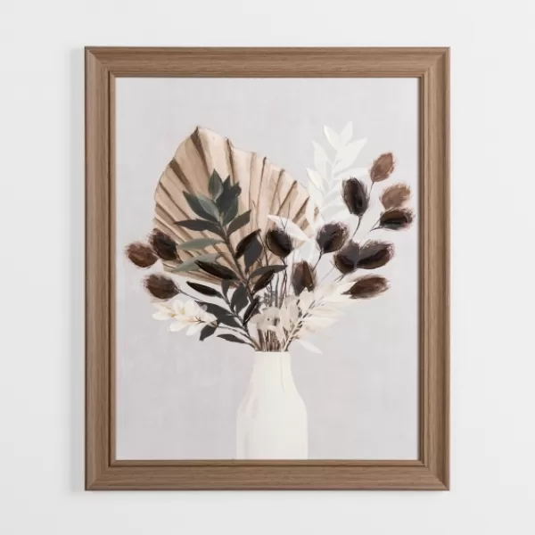 Framed Art-Kirkland's Home Pampas Bouquet Ii Framed Art Print White/Multi