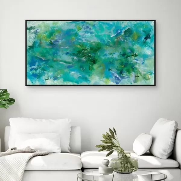 Framed Art-Kirkland's Home Pandorum From Above Framed Canvas Art Blue/Green