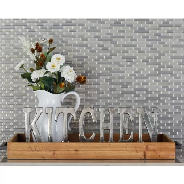 Decorative Trays-Kirkland's Home Parquet Fir Wood Decorative Tray Tan