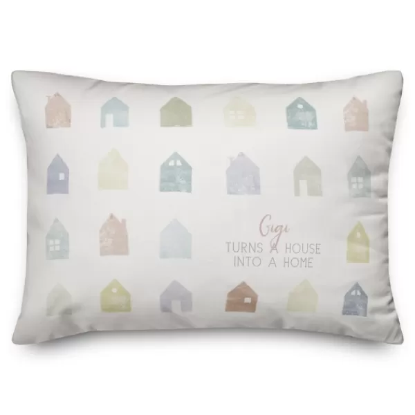 Pillows-Kirkland's Home Pastel Gigi House Into Home Accent Pillow White/Multi