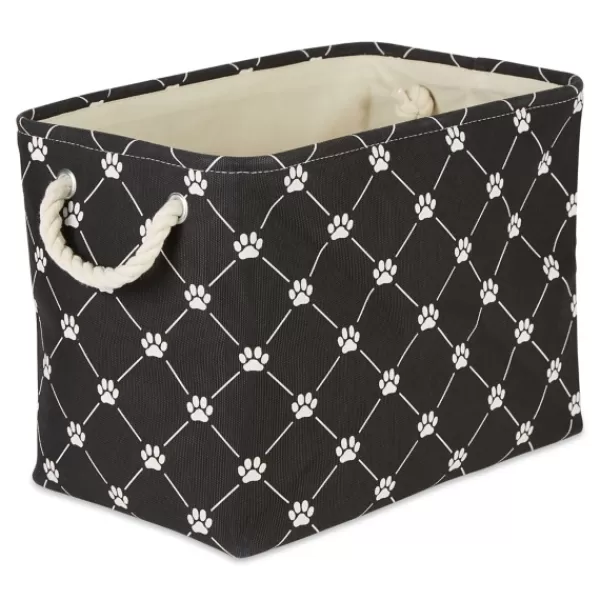Baskets & Boxes-Kirkland's Home Paw Trellis Rectangle Basket, 14 In. Black