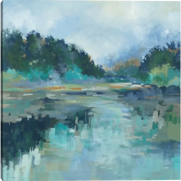 Canvas Art-Kirkland's Home Peaceful Space Canvas Art Print, 30X30 In. Blue/Green