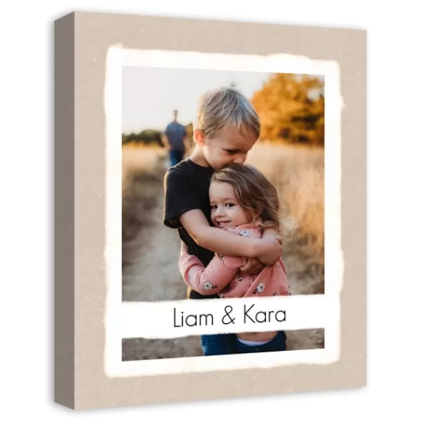 Wall Plaques-Kirkland's Home Personalized Beige Photo Upload Canvas Art Print Tan