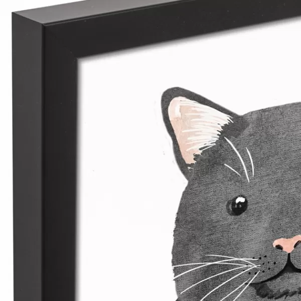 Wall Quotes & Signs-Kirkland's Home Personalized Black Cat Canvas Wall Plaque Black/White