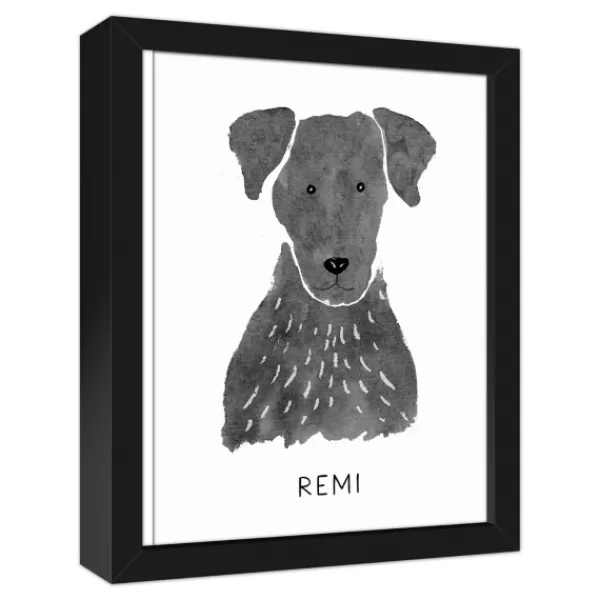 Wall Quotes & Signs-Kirkland's Home Personalized Black Labrador Canvas Wall Plaque Black/White