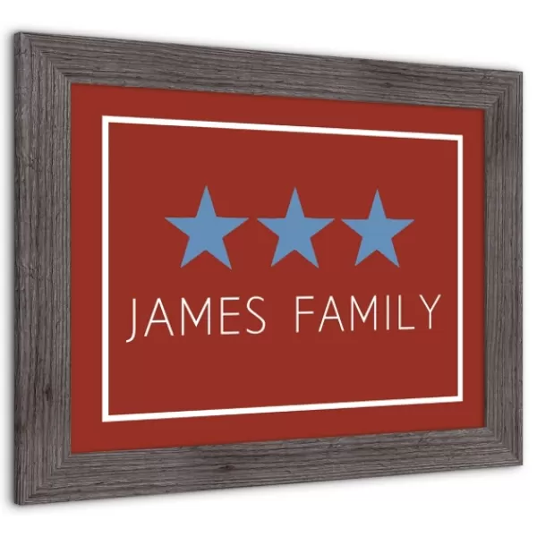 Wall Quotes & Signs-Kirkland's Home Personalized Blue Stars Framed Art Print Red/Blue