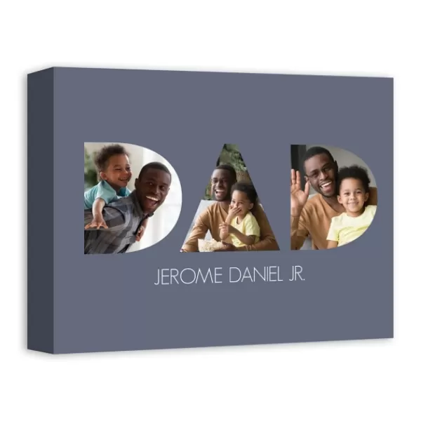 Wall Quotes & Signs-Kirkland's Home Personalized Dad Tri Canvas Art Print Blue