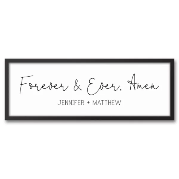 Wall Quotes & Signs-Kirkland's Home Personalized Forever And Ever Canvas Wall Plaque Black/White