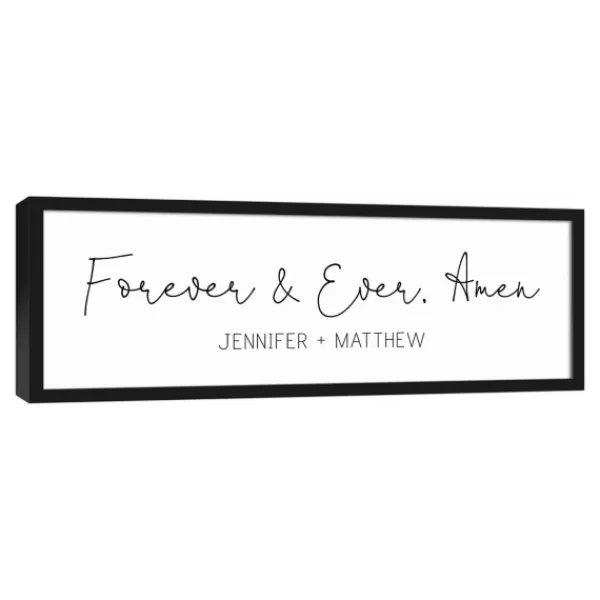 Wall Quotes & Signs-Kirkland's Home Personalized Forever And Ever Canvas Wall Plaque Black/White