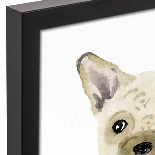 Wall Quotes & Signs-Kirkland's Home Personalized French Bulldog Canvas Wall Plaque Tan/White