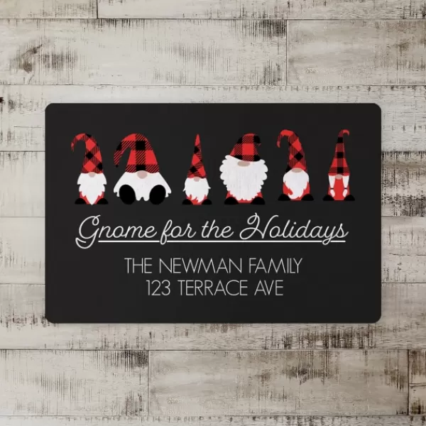 Kitchen & Floor Mats-Kirkland's Home Personalized Gnome For The Holidays Floor Mat Black
