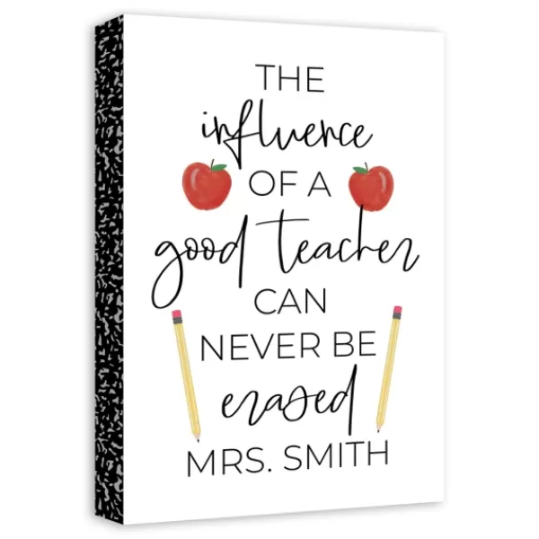Wall Quotes & Signs-Kirkland's Home Personalized Good Teacher Canvas Wall Plaque White/Multi
