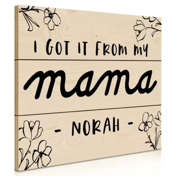 Wall Quotes & Signs-Kirkland's Home Personalized I Got It From My Mama Wood Plaque Tan