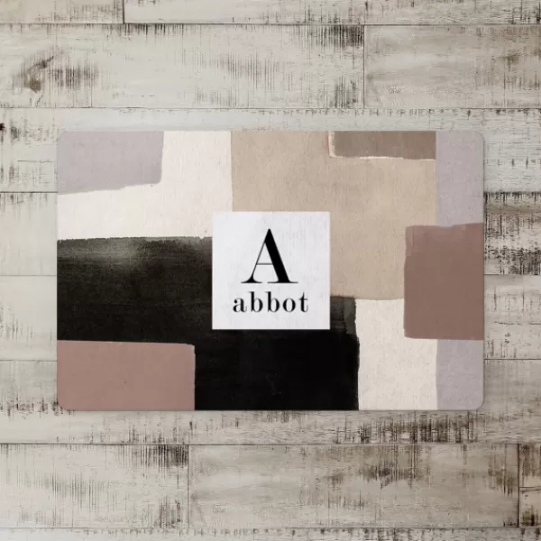 Kitchen & Floor Mats-Kirkland's Home Personalized Neutral Block Monogram Floor Mat Tan/Black/White