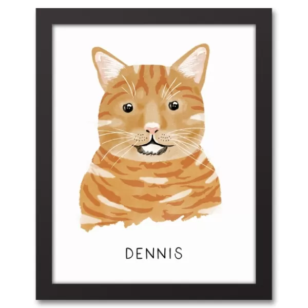 Wall Quotes & Signs-Kirkland's Home Personalized Orange Tabby Cat Canvas Wall Plaque Orange/White