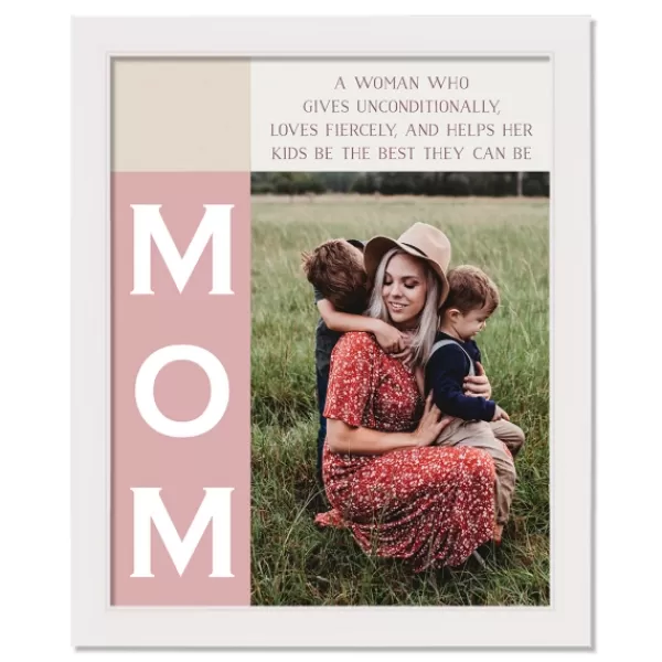 Wall Quotes & Signs-Kirkland's Home Personalized Pink Mom Photo Framed Print Pink/Ivory