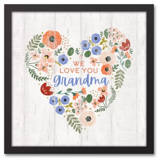 Wall Quotes & Signs-Kirkland's Home Personalized We Love You Floral Framed Art Print White/Multi