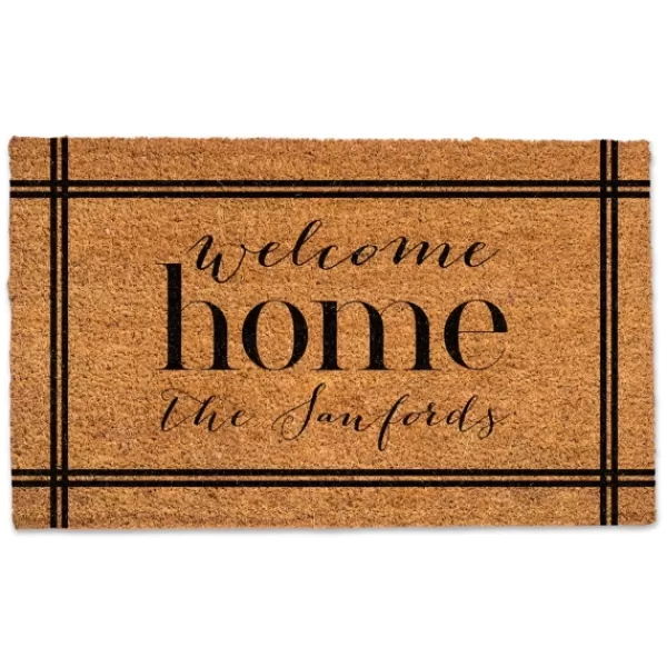 Doormats-Kirkland's Home Personalized Welcome Home Doormat Brown/Black