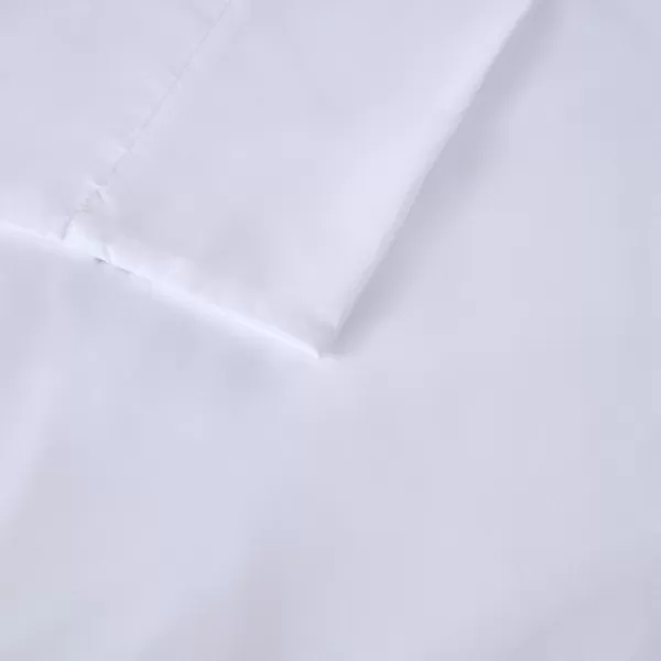 Bed Sheets-Kirkland's Home Petal Blossom Hem Microfiber 4-Pc. Full Sheet Set White/Blue